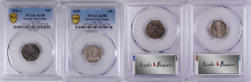 FRENCH INDO-CHINA. Duo of 10 Centimes (2 Pieces), 1898 & 1939. Both PCGS AU-58 Certified.

1) 1898-A. Paris Mint. KM-9; Lec-140. 2) 1939. KM-21.1; L...