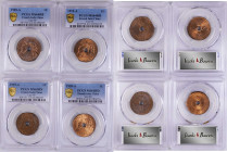 FRENCH INDO-CHINA. Quartet of Centimes (4 Pieces), 1902-20. Paris Mint. All PCGS Certified.

1) 1902-A. MS-64 Red Brown. KM-8; Lec-58. 2) 1912-A. MS...