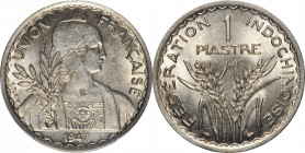 FRENCH INDO-CHINA. Piastre, 1947. Paris Mint. PCGS MS-63.

KM-32.2; Lec-320. Well struck and softly lustrous, this Piastre presents a steel gray ton...