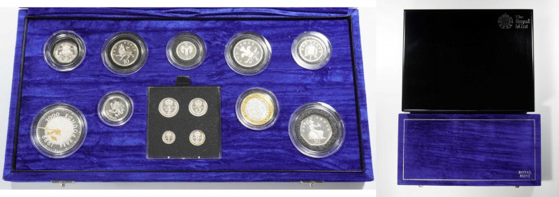 GREAT BRITAIN. Silver Sets (2 Sets), 2000-10. Grade: UNCIRCULATED.

1) Millenn...