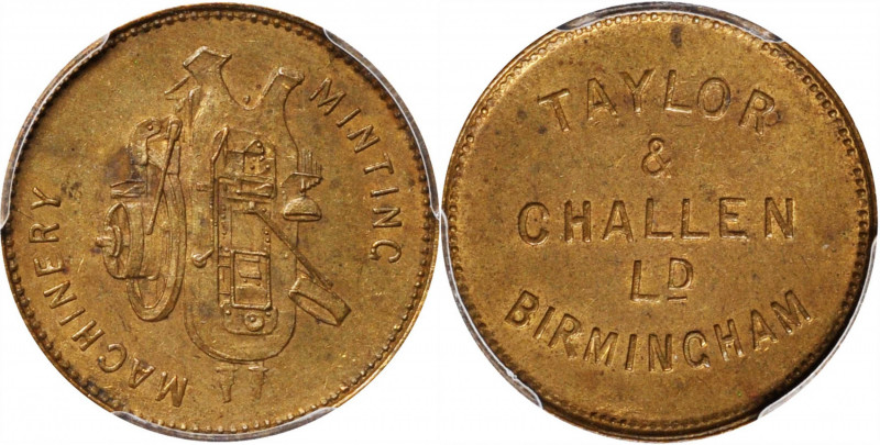 GREAT BRITAIN. Trade Tokens. Birmingham. Brass Advertising Token, ND (1910-36). ...