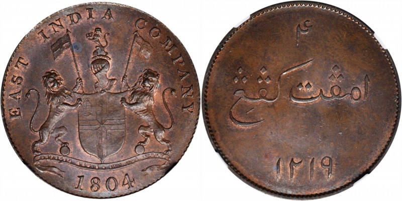 MALAYA. British United East India Company. Sumatra. 4 Kepings, AH 1219 (1804). N...