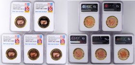 SINGAPORE. Quintet of Multimetal Piefort Medals (5 Pieces), 2018. All NGC PROOF-70 Ultra Cameo First Day of Issue Certified.

KM-unlisted. Mintage: ...