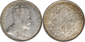 STRAITS SETTLEMENTS. Dollar, 1903-B. Bombay Mint. PCGS AU-58.

KM-25; Prid-1. Incuse "B" mintmark variety. A well struck example with some luster re...