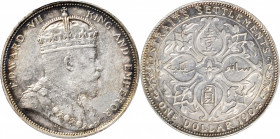 STRAITS SETTLEMENTS. Dollar, 1904-B. Bombay Mint. PCGS AU-58.

KM-25; Prid-4. A boldly struck Dollar with abundant luster remaining in the fields, a...