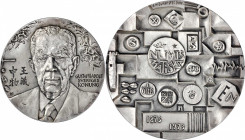 SWEDEN. Numismatic Association Silver Medal, 1973. Grade: UNCIRCULATED.

Weight: 100 gms. Medal commemorating Gustaf IV Adolf, and the 100th Anniver...