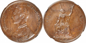 THAILAND. 2 Att (1/32 Baht), RS 114 (1895). Rama V. NGC MS-63 Brown.

KM-Y-23. A sharply struck coin with pleasing dark silky luster, and rich brown...
