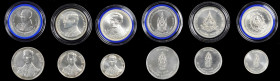 THAILAND. Sextet of Mint State Issues (6 Pieces), 1988-2002. Average Grade: Choice UNCIRCULATED.

Group includes a set of 3 Coins dated BE 2531 (198...
