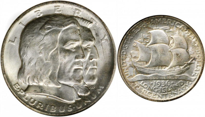 UNITED STATES OF AMERICA. 50 Cents, 1936. ANACS MS-63.

KM-182. Long Island Te...