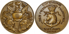 VIETNAM. France - Vietnam. Compagnie des messageries maritimes Bronze Medal, 1952. Paris Mint. CHOICE UNCIRCULATED.

Diameter: 58mm; Weight: 110.22 ...