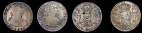 MIXED LOTS. Dup of Spanish Colonial 8 Reales (2 Pieces), 1801 & 1804. Charles IV. Average Grade: VERY FINE.

1) Peru. 1801-LM IJ. Lima Mint. KM-97; ...