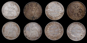 MIXED LOTS. Quartet of Early 20th Century Crowns (4 Pieces), 1900-09. Grade Range: FINE to VERY FINE.

1-3) French Indochina. Piastre. 1900, 1906, a...