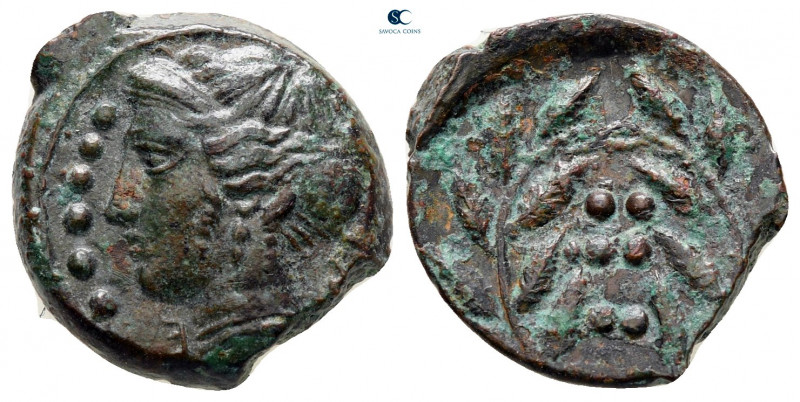 Sicily. Himera circa 415-409 BC. 
Hemilitron Æ

16 mm, 3,81 g



very fin...