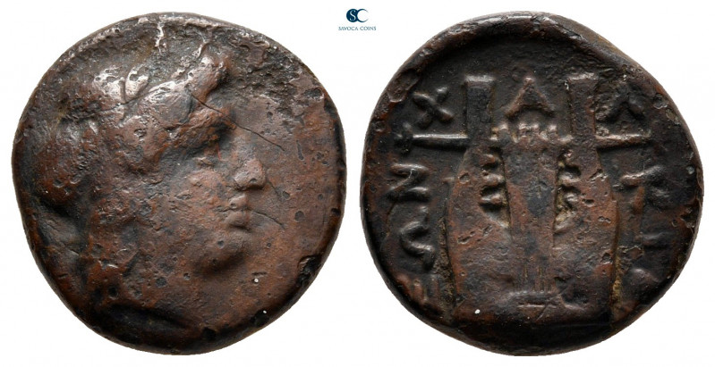 Macedon. Chalkidian League. Olynthos circa 432-348 BC. 
Bronze Æ

16 mm, 3,99...