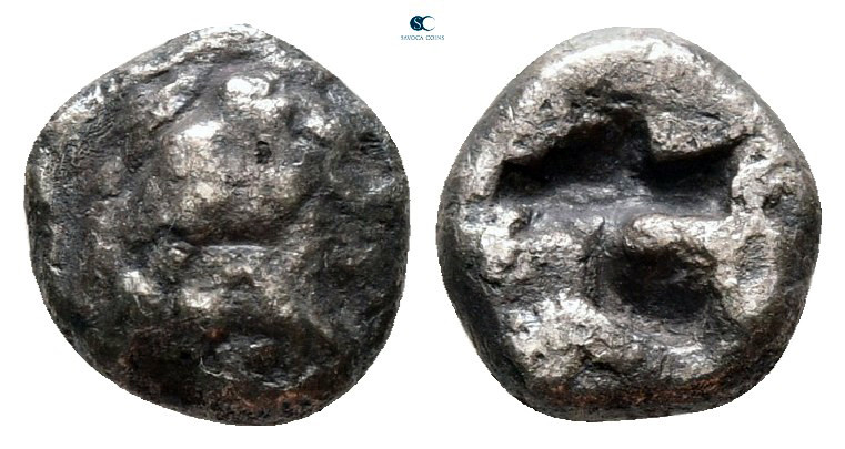 Macedon. Lete circa 530-480 BC. 
1/8 Stater AR

8 mm, 0,55 g



nearly ve...