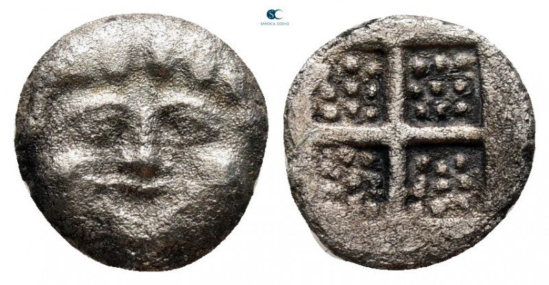 Macedon. Neapolis circa 400-350 BC. 
Hemiobol AR

7 mm, 0,52 g



very fi...
