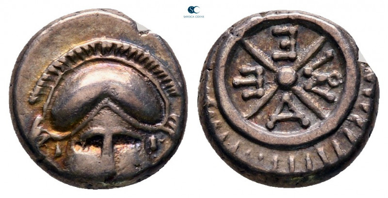 Thrace. Mesembria circa 420-320 BC. 
Diobol AR

10 mm, 1,32 g



good ver...