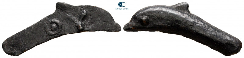 Scythia. Olbia circa 437-410 BC. 
Cast dolphin Æ

31 mm, 1,97 g



very f...