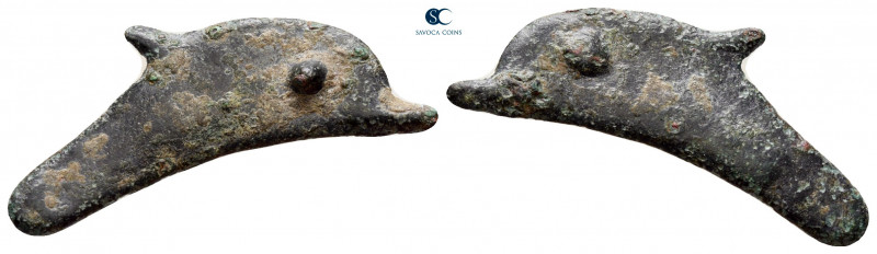 Scythia. Olbia circa 437-410 BC. 
Cast dolphin Æ

27 mm, 1,31 g



very f...