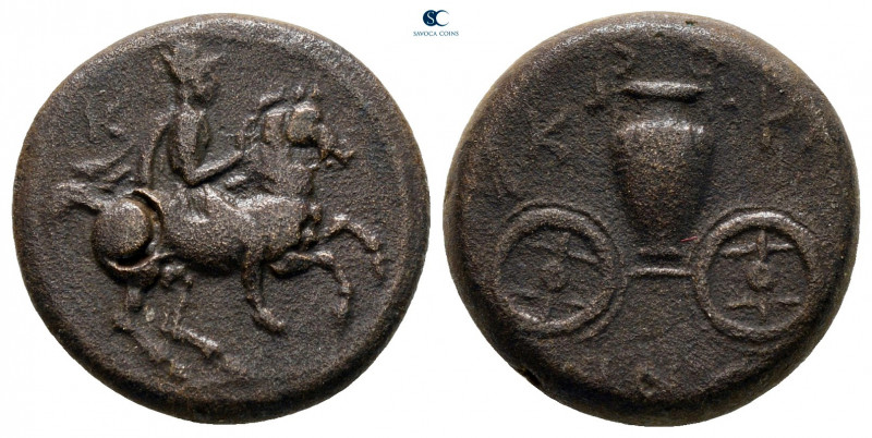 Thessaly. Krannon circa 350-300 BC. 
Dichalkon Æ

17 mm, 4,61 g



very f...