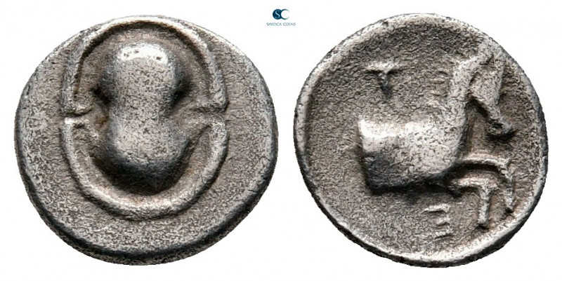Boeotia. Tanagra circa 380-350 BC. 
Obol AR

10 mm, 0,66 g



very fine