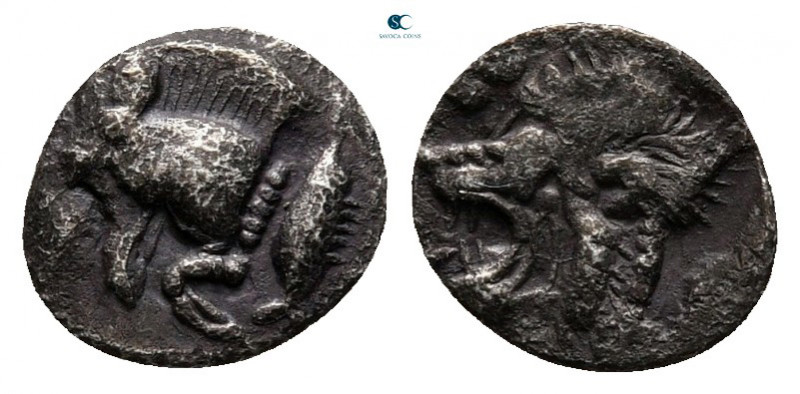 Mysia. Kyzikos circa 525-475 BC. 
Tetartemorion AR

8 mm, 0,24 g



nearl...