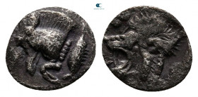 Mysia. Kyzikos circa 525-475 BC. Tetartemorion AR