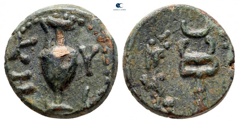 Mysia. Kyzikos circa 100-0 BC. 
Bronze Æ

13 mm, 1,95 g



very fine