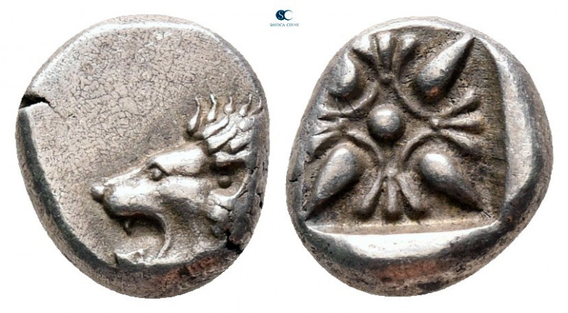 Ionia. Miletos circa 525-475 BC. 
Diobol AR

9 mm, 1,06 g



very fine