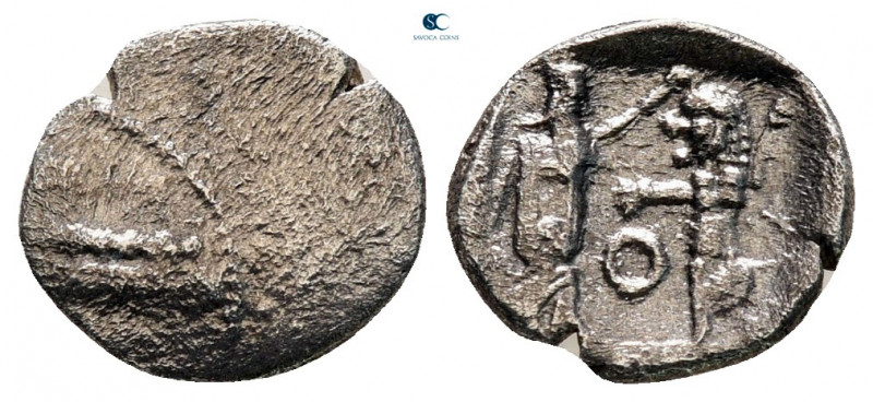 Phoenicia. Sidon. Time of Baalshallim II 401-366 BC. 
1/16 Shekel AR

8 mm, 0...