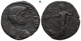 Messenia. Mothone. Geta, as Caesar AD 197-209. Bronze Æ