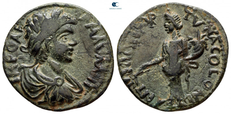 Pisidia. Antioch. Caracalla as Caesar AD 196-198. 
Bronze Æ

23 mm, 4,58 g
...