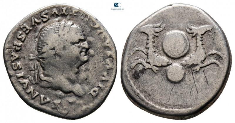 Divus Vespasian after AD 79. Rome
Denarius AR

19 mm, 2,71 g



nearly ve...