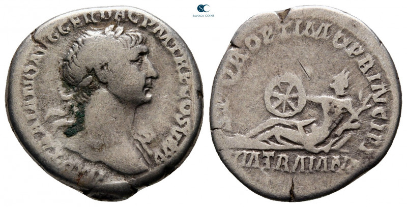 Trajan AD 98-117. Rome
Denarius AR

20 mm, 3,16 g



nearly very fine