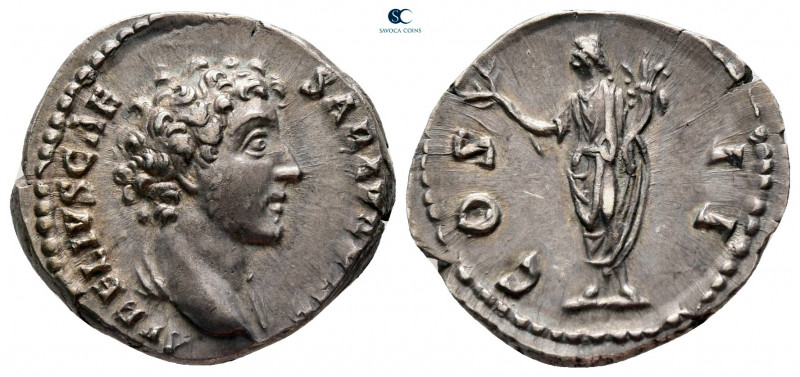 Marcus Aurelius, as Caesar AD 139-161. Rome
Denarius AR

18 mm, 3,42 g


...