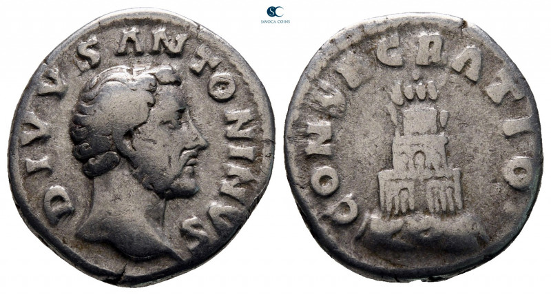 Divus Antoninus Pius AD 161. Rome
Denarius AR

17 mm, 3,06 g



nearly ve...