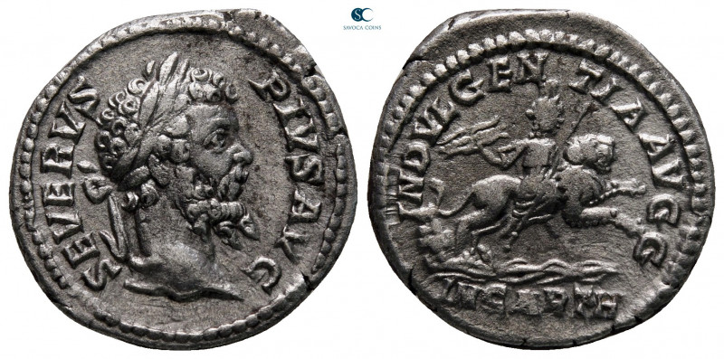 Septimius Severus AD 193-211. Rome
Denarius AR

19 mm, 3,19 g



very fin...