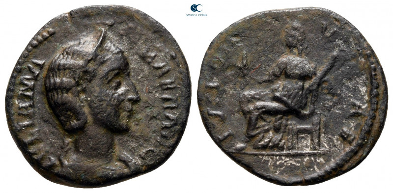 Julia Mamaea. Augusta AD 225-235. Rome
Denarius Æ

18 mm, 2,51 g



nearl...