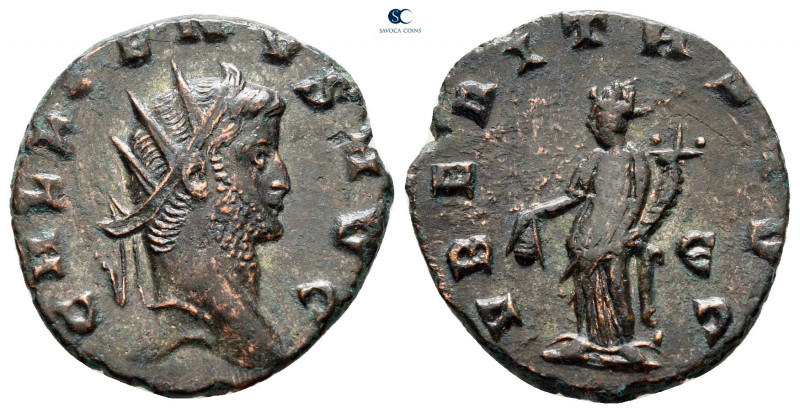 Gallienus AD 253-268. Rome
Antoninianus Æ

18 mm, 2,87 g



good very fin...