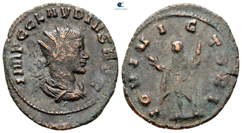 Claudius II (Gothicus) AD 268-270. Rome
Antoninianus Æ

21 mm, 2,95 g



...