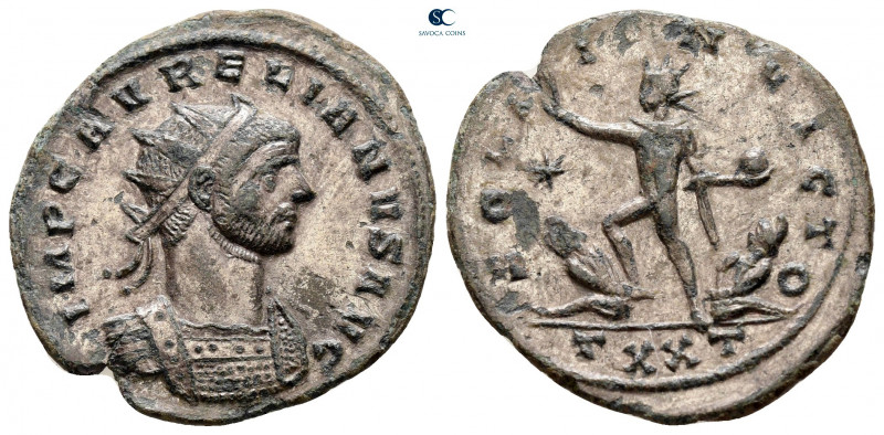 Aurelian AD 270-275. Ticinum
Antoninianus Æ silvered

21 mm, 2,83 g



ne...