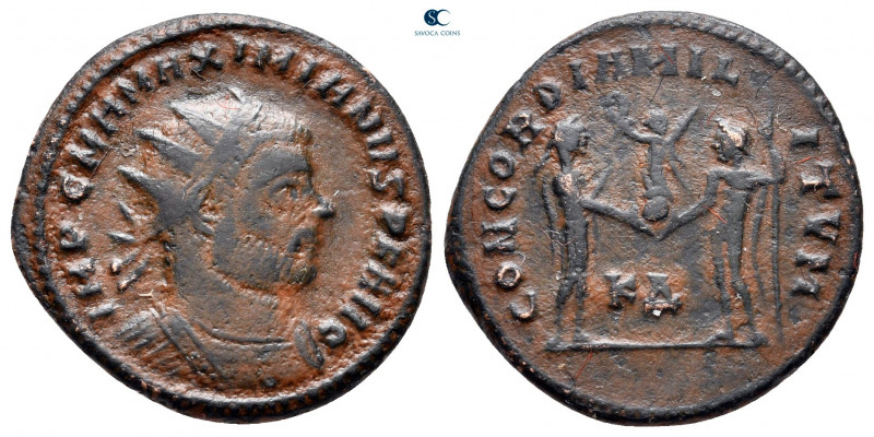 Maximianus Herculius AD 286-305. Cyzicus
Antoninianus Æ

20 mm, 3,21 g


...