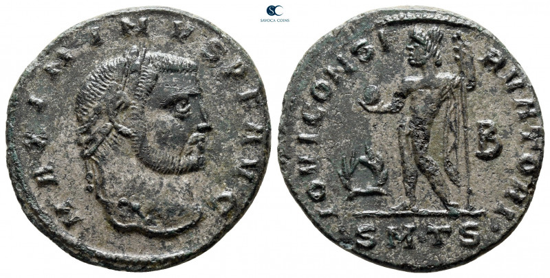 Maximinus II Daia AD 310-313. Thessaloniki
Follis Æ

22 mm, 4,46 g



ver...