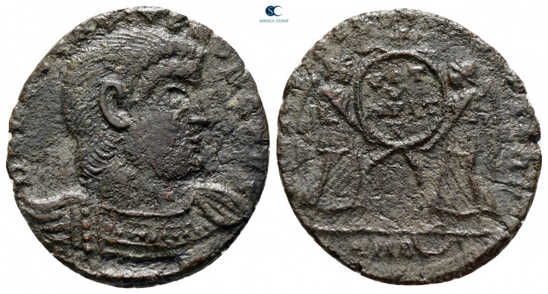 Decentius, as Caesar AD 350-353. Treveri
Follis Æ

20 mm, 3,77 g



nearl...