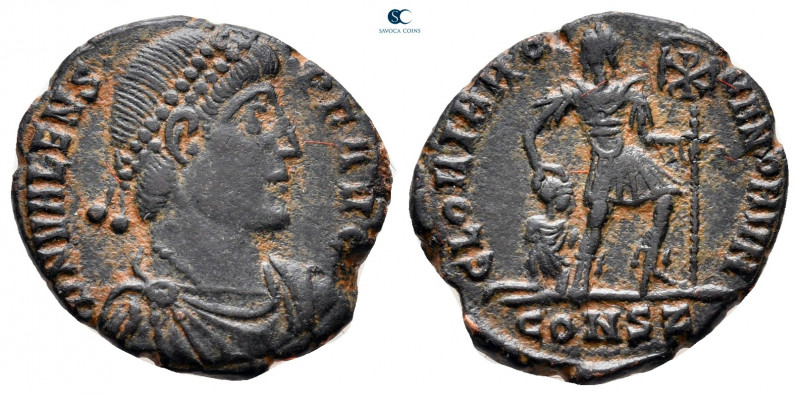 Valens AD 364-378. Constantinople
Follis Æ

17 mm, 2,57 g



very fine
...