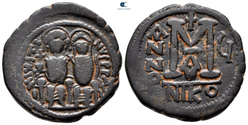 Justin II and Sophia AD 565-578. Constantinople
Follis or 40 Nummi Æ

30 mm, ...