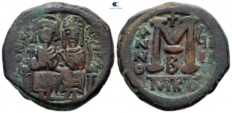 Justin II and Sophia AD 565-578. Nikomedia
Follis or 40 Nummi Æ

30 mm, 13,62...