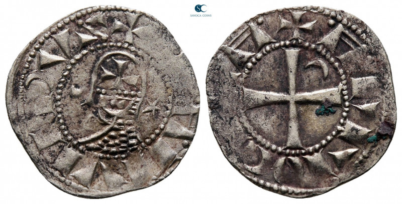 Principality of Antioch. Antioch. Bohemond III AD 1163-1201. 
Denier AR

16 m...