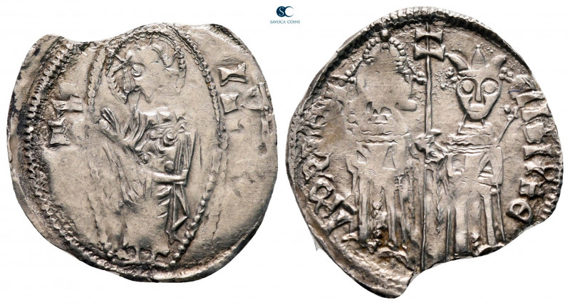 Serbia. Stefan Uroš IV Dušan, with Elena AD 1331-1355. 
Dinar AR

19 mm, 0,83...