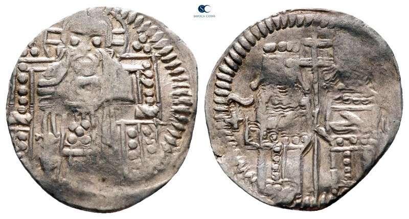 Serbia. Stefan Uroš IV Dušan, with Elena AD 1331-1355. 
Dinero AR

15 mm, 0,6...